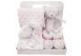 ToyToyToy Babydecke + Schuhe Plüschbär rosa