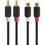 Nedis Stereo-Audiokabel| 2x RCA Stecker| Cinch Buchse| Vergoldet| 2.00 m| rund| - Audio/Multimedia - Extension Cable