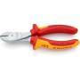 KNIPEX 74 06 160 - Diagonal-cutting pliers - Chromium-vanadium steel - Plastic - Red/Orange - 16 cm - 215 g