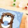 Ravensburger CreArt 20291 - Fröhlicher Otter - Malen nach Zahlen für Kinder ab 7 Jahre