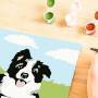 Ravensburger CreArt 23759 - Border Collie Welpe - Malen nach Zahlen Hund für Kinder ab 7 Jahre