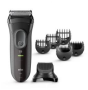 Braun Series 3 3000BT Shave&Style - Built-in display - Battery - Gray