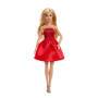 Rubinrote Barbie-Party-Modepuppe zum 80. Jubiläum von Mattel in einem roten Kleid mit Zubehörteilen
