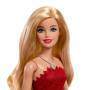 Rubinrote Barbie-Party-Modepuppe zum 80. Jubiläum von Mattel in einem roten Kleid mit Zubehörteilen