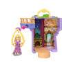 Mattel Disney Princess Rapunzel Storytime Stackers Puppenhaus mit kleiner Puppe, Pascal-Figur und 7 