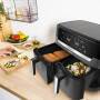 Tefal Heißluftfritteuse EY942H Dual Easy Fry XXL dunkelgrau