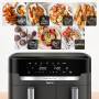 Tefal Heißluftfritteuse EY942H Dual Easy Fry XXL dunkelgrau