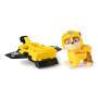 Spin Master PAW Patrol, Action Pup, Hundefigur mit Mini-Rettungsflugzeug mit ausklappbaren Flügeln -