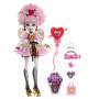 Mattel Monster High Scary Sweet Birthday Cupid Asteria-Puppe im Partykleid mit Ballon und Geschenk