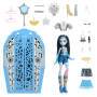 Mattel Monster High Skulltimate Secrets Hauntlywood-Mysteries-Spielset, Frankie-Stein-Puppe mit mehr