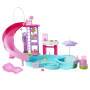 Mattel Barbie Traumpool Spielset mit Rutsche und schäumendem Whirlpool sowie über 20 Zubehörteilen w