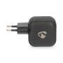 Nedis Netzladegerät / 45 W / GaN / PD3.0 / Schnellladefunktion / 2.25 A / 3.0 A / Anzahl der Ausgänge: 2 / 2x USB-C™ / Automatische Spannungswahl / Schwarz