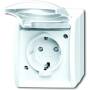 BUSCH JAEGER 20 EBW-54 - CEE 7/3 - 2P+E - White - IP44 - 250 V - 16 A