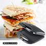 MELISSA Sandwichmaker / 750 W / Grillplatten / Automatische Temperaturkontrolle / Antihaftbeschichtung / Schwarz