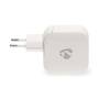 Nedis Netzladegerät / 70 W / GaN / PD3.0 / Schnellladefunktion / 1.5 / 2.25 A / 2.5 / 3.0 / 3.5 A / Anzahl der Ausgänge: 3 / USB-A / 2x USB-C™ / Automatische Spannungswahl / Weiss
