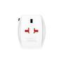 Skross 2-poliger Weltreise-Adapter mit integriertem Dual-USB-Ladegerät (1x USB C & 1 x USB) 45 Watt Power Delivery