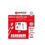 Skross 2-poliger Weltreise-Adapter mit integriertem Dual-USB-Ladegerät (1x USB C & 1 x USB) 45 Watt Power Delivery