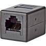 Nedis CCGB89010BK - RJ45 - Black - ABS synthetics - Cat6 - Nickel - 1 pc(s)