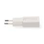 Nedis Netzladegerät / 30 W / GaN / PD3.0 30W / Schnellladefunktion / 1.5 / 2.0 / 2.5 / 3.0 A / Anzahl der Ausgänge: 2 / USB-A / USB-C™ / Automatische Spannungswahl / Weiss