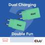 Club 3D Club3D Lifestyle Ladegerät USB-C 30Watt, 2Stk  grün retail (CAC-3024)