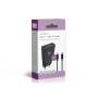 Nedis Netzladegerät / 20 W / GaN / PD3.0 / Schnellladefunktion / 1.5 / 2.0 / 2.22 A / 3.0 A / Anzahl der Ausgänge: 2 / USB-A / USB-C™ / USB Type-C™ (Lose) Kabel / 1.50 m / Automatische Spannungswahl / Schwarz