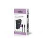 Nedis Netzladegerät / 30 W / GaN / PD3.0 30W / Schnellladefunktion / 1.5 / 2.0 / 2.5 / 3.0 A / Anzahl der Ausgänge: 2 / USB-A / USB-C™ / USB Type-C™ (Lose) Kabel / 1.50 m / Automatische Spannungswahl / Schwarz