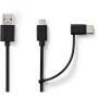 Nedis USB-DATENKAB. USB A-MICRO B/ C (CCGL60610BK10  1M SW)