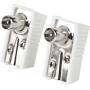 Nedis IEC (Coax) Stecker / Abgewinkelt / Stecker / Vernickelt / 75 Ohm / Schraube / Kabeleingangsdurchmesser: 7.0 mm / Metall / PVC / Weiss / 2 Stück / Box