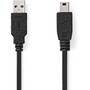 Nedis CCGB60300BK20 - 2 m - USB A - USB 2.0 - 480 Mbit/s - Black