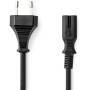 Nedis Stromkabel| Eurostecker| IEC-320-C7| 2.00 m| Gerade| 2x 0.75 mm²| Kupfer| - Current/Power Supply - 2 m