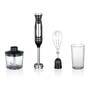 MELISSA Stabmixer-Set / 600 W / 2 Geschwindigkeiten / Variable Geschwindigkeitseinstellung / Mini-Zerkleinerer / Schneebesen / Edelstahlschaft und -klingen / Edelstahl / Schwarz
