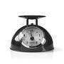 MELISSA Retro-Küchenwaage / Analog / Metallgehäuse / Abnehmbare Schale / Max. 5kg / 25-Gramm-Schritte / Schwarz