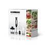 MELISSA Stabmixer-Set / 600 W / 2 Geschwindigkeiten / Variable Geschwindigkeitseinstellung / Mini-Zerkleinerer / Schneebesen / Edelstahlschaft und -klingen / Edelstahl / Schwarz