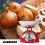 MELISSA Retro-Küchenwaage / Analog / Metallgehäuse / Abnehmbare Schale / Max. 5kg / 25-Gramm-Schritte / Rot