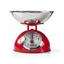 MELISSA Retro-Küchenwaage / Analog / Metallgehäuse / Abnehmbare Schale / Max. 5kg / 25-Gramm-Schritte / Rot