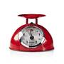 MELISSA Retro-Küchenwaage / Analog / Metallgehäuse / Abnehmbare Schale / Max. 5kg / 25-Gramm-Schritte / Rot