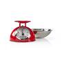MELISSA Retro-Küchenwaage / Analog / Metallgehäuse / Abnehmbare Schale / Max. 5kg / 25-Gramm-Schritte / Rot