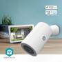 Nedis SmartLife Außenkamera / Spotlight / 3MP Full HD 1296p / IP65 / Cloud Storage (optional) / microSD (not enthalten) / Onvif / 5 V DC / mit Bewegungssensor / Nachtsicht / Weiss