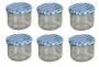 EMSY Schraubdeckelglas Sturz mit 82mm TO-Deckel kariert 250 ml 6er Pack