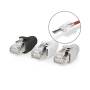 Nedis RJ45-Stecker / RJ45 Pass Through / Festes/verseiltes FTP CAT6a / Gerade / Vergoldet / 10 Stück / Polycarbonate / Grau / Schwarz / Weiss / Box