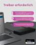 ICY BOX IB-DK2245AC - Wired - USB 3.2 Gen 1 (3.1 Gen 1) Type-C - 60 W - 3.5 mm - 10,100,1000 Mbit/s - Black