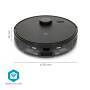 Nedis SmartLife Roboter-Staubsauger / Navigationsmethode: Laser-Navigation / Wi-Fi / Kapazität Auffangbehälter: 0.59 l / Automatisches Laden / Maximale Betriebszeit: 1.75 Std / Schwarz / Android™ / IOS