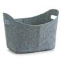 ZELLER PRESENT Aufbewahrungskorb Filz oval 37x28x25cm grau