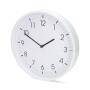 Nedis Wanduhr / Durchmesser: 300 mm / Kunststoff / Leise Bewegung / Weiss