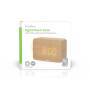 Nedis Digital-Schreibtisch-Wecker / LED / Backlight / Snooze-Funktion / Datumsanzeige / Raumtemperatut / Holz