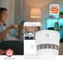 Nedis SmartLife Rauchmelder / Batteriebetrieben / Sensorlebensdauer: 10 Jahre / EN 14604 / Max. Batterie-Lebensdauer: 36 Monate / 85 dB / Weiss / 1 Stück