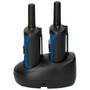 Alecto Walkie-Talkie Set / 2 Handsets / Bis zu 7 km / Frequenzkanäle: 8 / PTT / VOX / 24 h Standby / Inklusive Ladestation / Kopfhörerausgang / Blau / Schwarz