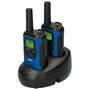 Alecto Walkie-Talkie Set / 2 Handsets / Bis zu 7 km / Frequenzkanäle: 8 / PTT / VOX / 24 h Standby / Inklusive Ladestation / Kopfhörerausgang / Blau / Schwarz