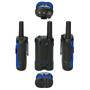 Alecto Walkie-Talkie Set / 2 Handsets / Bis zu 7 km / Frequenzkanäle: 8 / PTT / VOX / 24 h Standby / Inklusive Ladestation / Kopfhörerausgang / Blau / Schwarz