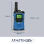 Alecto Walkie-Talkie Set / 2 Handsets / Bis zu 7 km / Frequenzkanäle: 8 / PTT / VOX / 24 h Standby / Inklusive Ladestation / Kopfhörerausgang / Blau / Schwarz